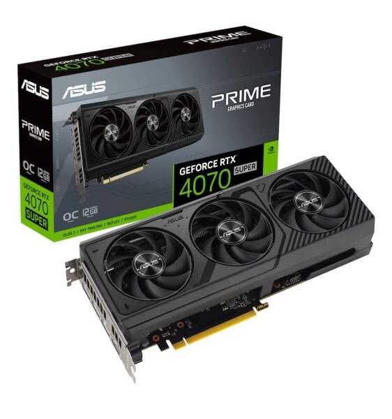 ASUS Prime RTX 4070 SUPER OC Grafikkarte - 12GB GDDR6X