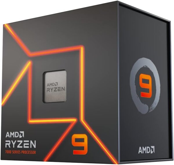 AMD Ryzen 9 7900X Prozessor (intergrierte Radeon Grafik, 12 Kerne/24 Threads, 170W DTP, AM5 Sockel, 76MB cache, Bis zu 5.6 GHz max boost, Kein Kühler)