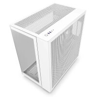 NZXT H9 Flow White Midi Tower ATX Gaming Gehäuse weiß mit Glasfenster